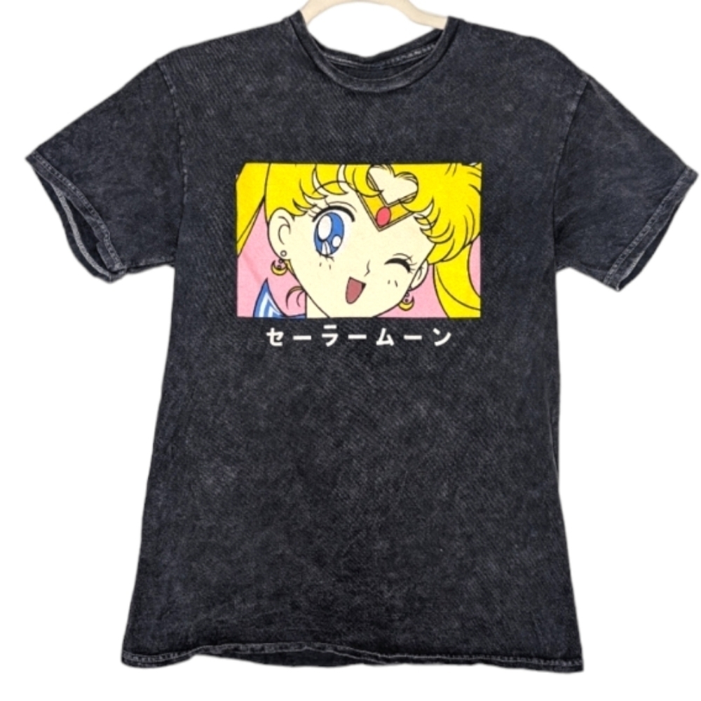 Y2K Anime Sailor Moon Wink Boyfriend Fit Girls T-Shirt Size Small